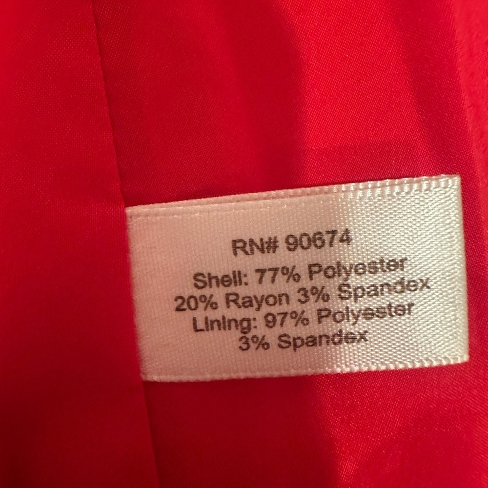 Women’s Classic Red Blazer NWT Sz 10 Career Holidays Timeless Christmas Festive - Picture 5 of 12